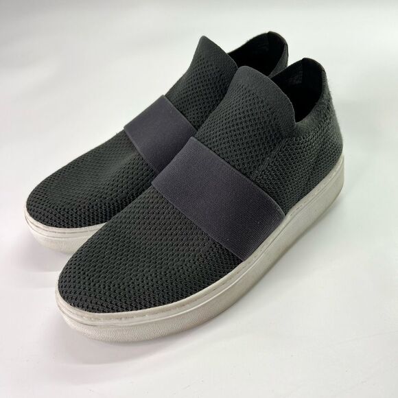 Eileen Fisher Pari Platform Knit Sneakers Graphite Grey 7.5 - Picture 2 of 12